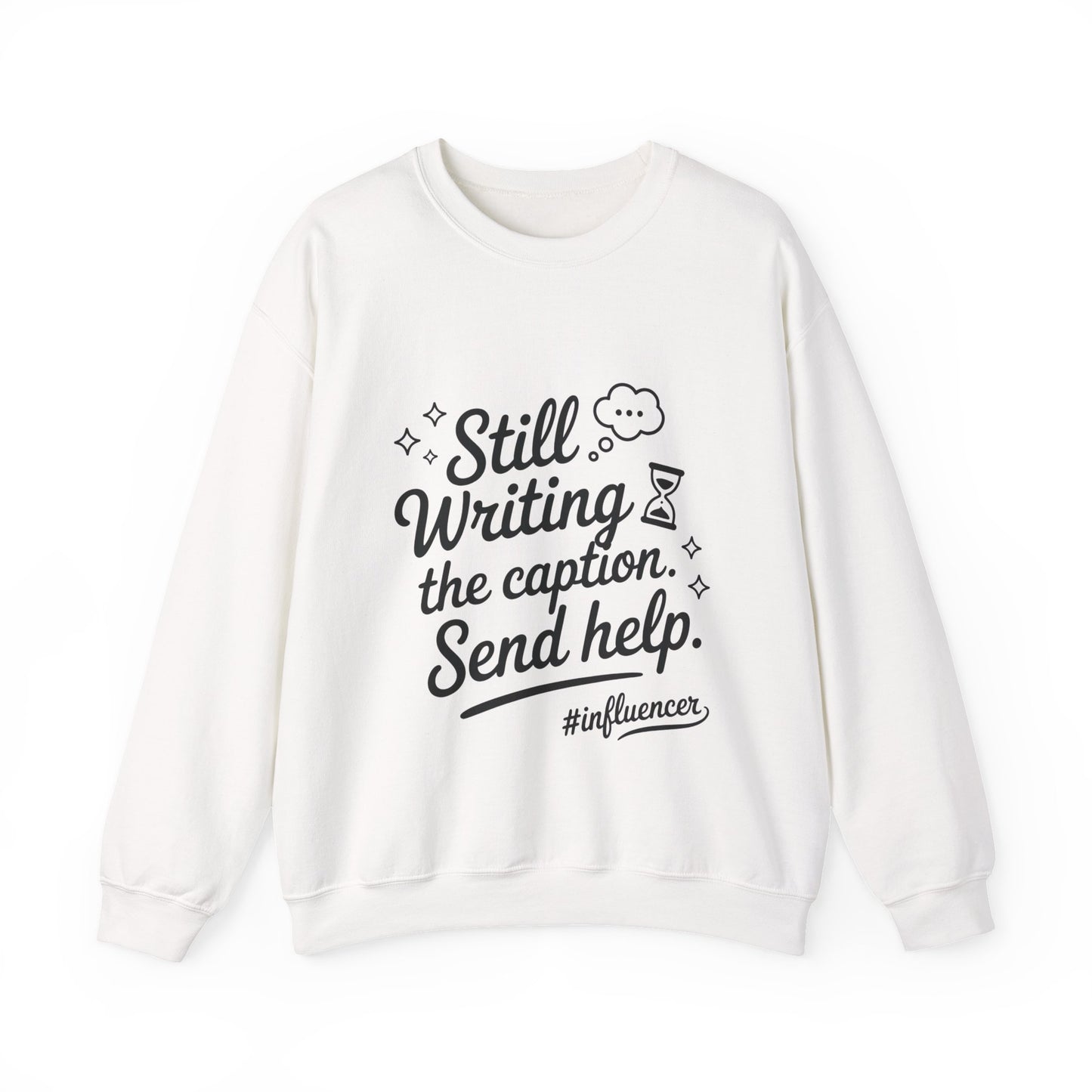Funny Influencer Womens Sweatshirt, Cozy Oversized Crewneck, Social Media Humor Gift, Influencer Sweatshirt for Writers, social media gift