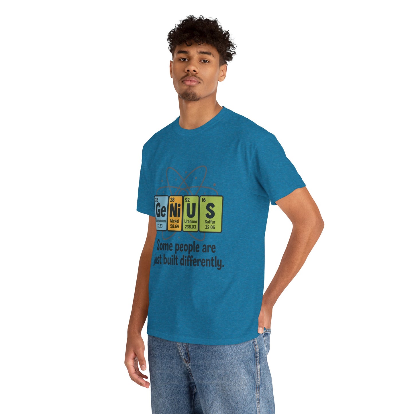 Funny Mens Genius T-Shirt, Periodic Table Nerd Shirt, Science Humor Tee for Smart Guys, Perfect Gift for Science Lovers