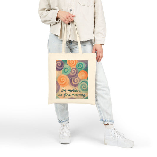 Inspirational Cotton Canvas Tote Bag, Eco-Friendly Shopping Bag, Gift for Friends, Motivational Art, Reusable Grocery Bag, Travel Companion