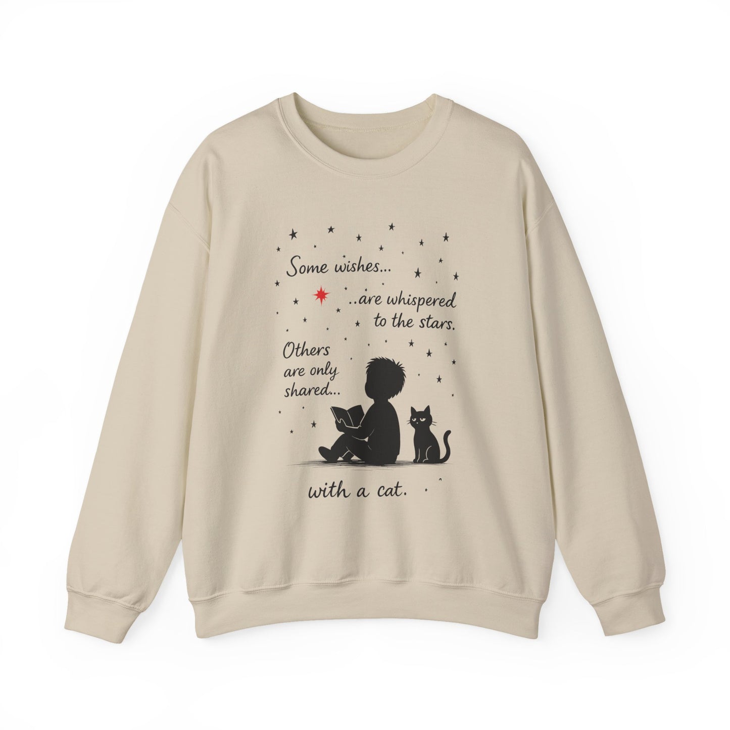 Cozy Cat-Inspired Crewneck Sweatshirt - Literary Lover Gift, Womens Layer, Cat Enthusiast Apparel, Thoughtful Gift for Cozy Nights