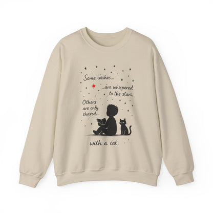 Cozy Cat-Inspired Crewneck Sweatshirt - Literary Lover Gift, Womens Layer, Cat Enthusiast Apparel, Thoughtful Gift for Cozy Nights