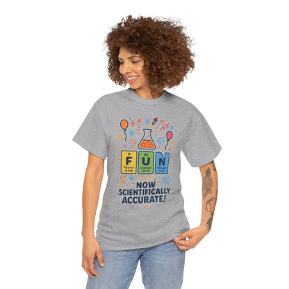 Fun Science Unisex Heavy Cotton Tee, Perfect for STEM Lovers, Gift for Science Teachers, FUN Periodic Table Tee,Nerdy Unisex Shirt