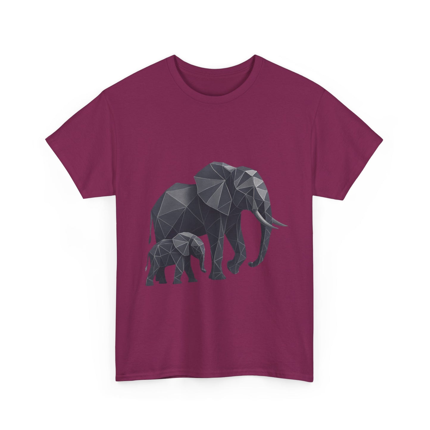 Geometric Elephant Tee - Minimalist Art Shirt, Nature Lover Gift, Animal Print T-Shirt, Unisex Cotton Tee, Eco-Friendly Wear