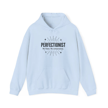 Womens Perfectionist Hoodie, Minimalist No Flaws Sweatshirt, Empowered Clean Look Pullover, Gift for Organized Women