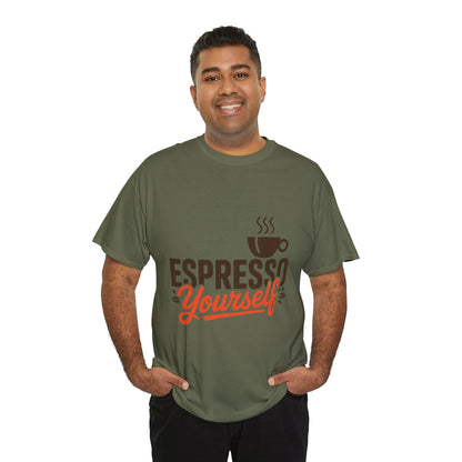 Espresso Yourself Mens T-Shirt, Funny Coffee Graphic Tee, Coffee Tee, Coffee Humor