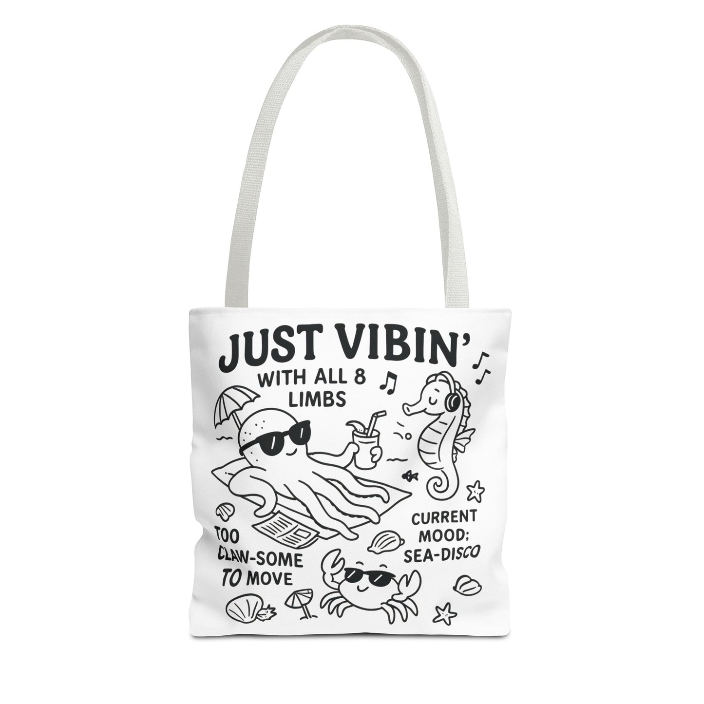 Fun Sea-Themed Tote Bag, Beach Accessories, Summer Vibes, Gift for Ocean Lovers, Reusable Shopping Bag, Cute Beach Tote
