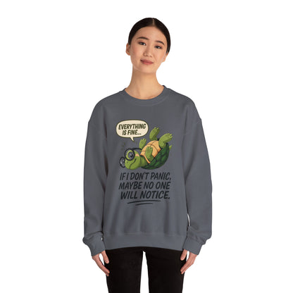 Casual Humor Unisex Sweatshirt, Perfect Gift for Anxiety Relief, Social Anxiety Joke, Quirky Graphic Sweatshirt, Introvert Humor Gift
