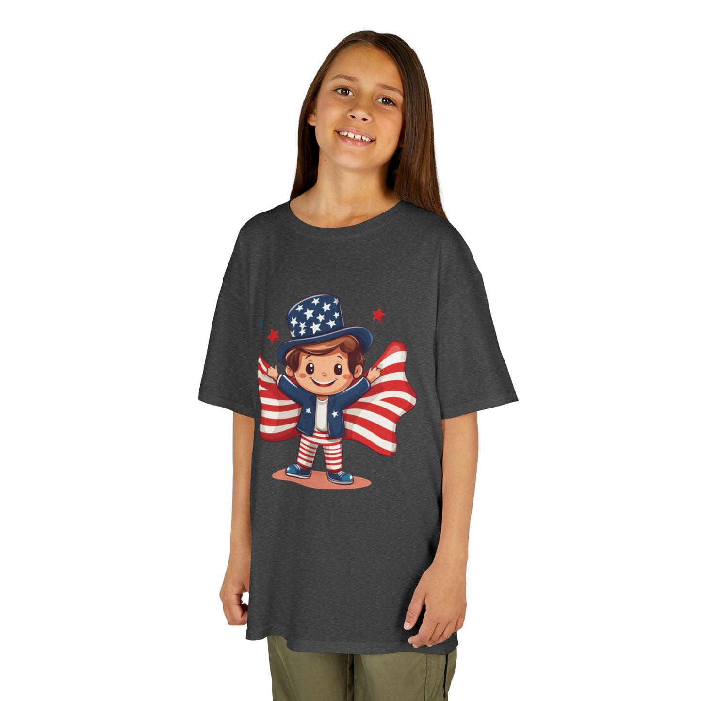 4th of July Kids T-Shirt,Kids  Unisex Patriotic Tee, American Flag Outfit for Boys and Girls, Independence Day Shirt, Cute American Shirt