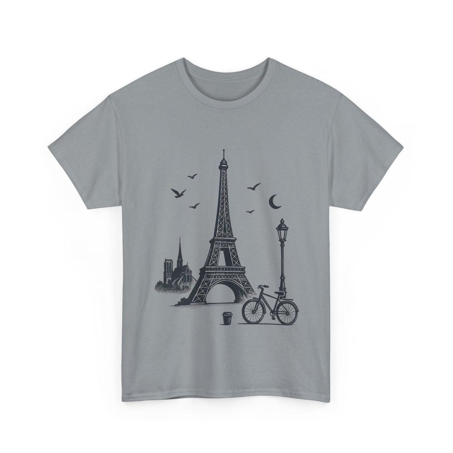 Eiffel Tower Graphic Tee, Parisian Style T-Shirt, Casual Summer Top, Travel Gift, Unisex Cotton Shirt