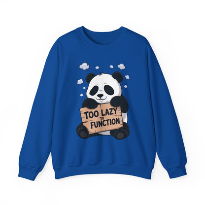 Panda Lazy Crewneck Sweatshirt - Funny Gift for Relaxation, Cute Animal Apparel for Cozy Days, Perfect for Fall and Winter