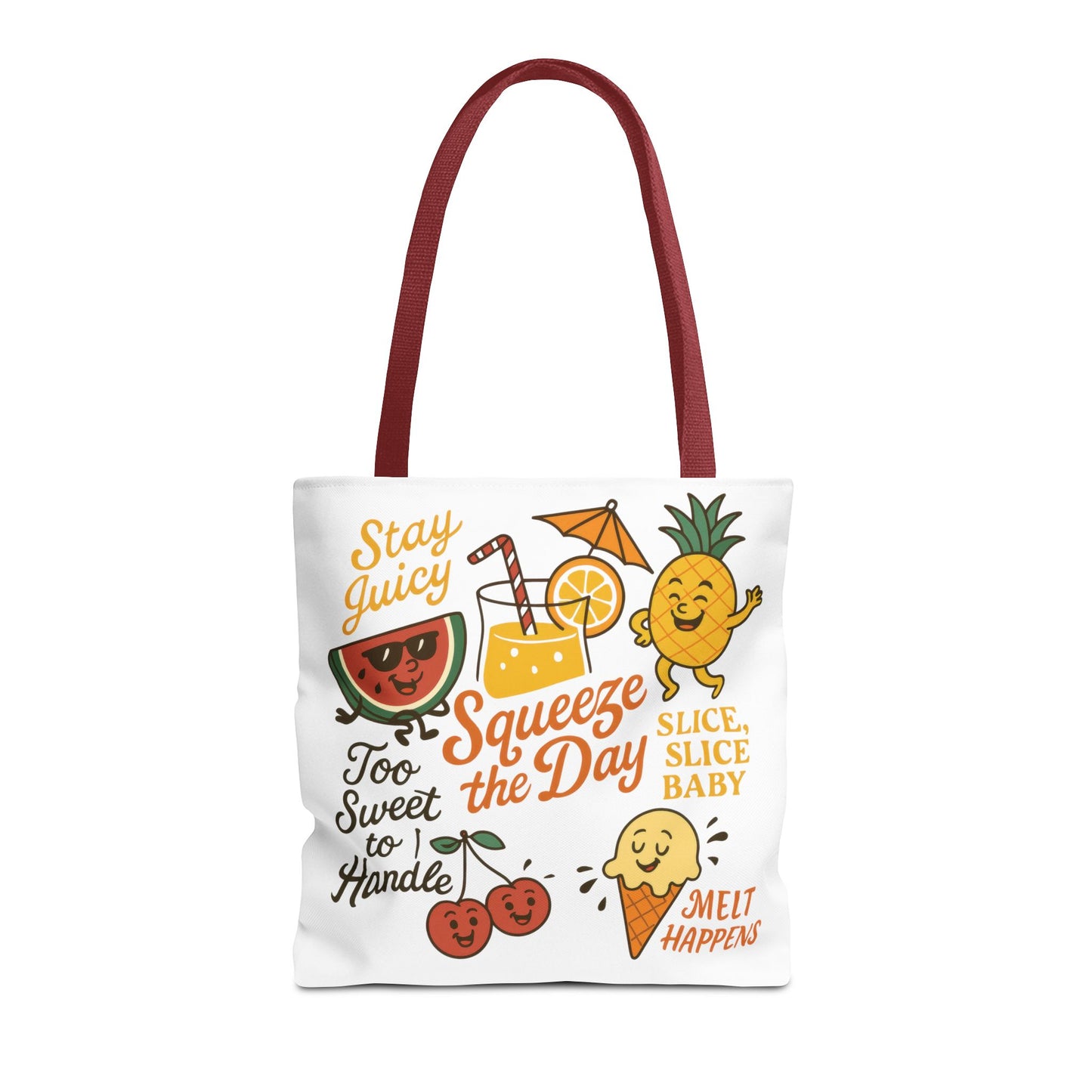 Juicy Summer Tote Bag, Fun Beach Carryall, Perfect for Grocery Shopping, Reusable Market Tote, Cute Gift for Fruit Lovers, Large Tote Bag