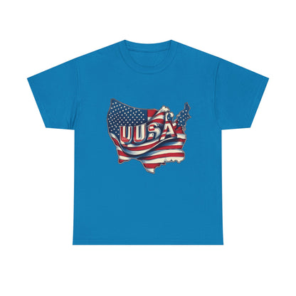 Patriotic Unisex Tee - USA Flag Design, Perfect for Independence Day, 4th of July, Gifts, Casual Wear, Festival