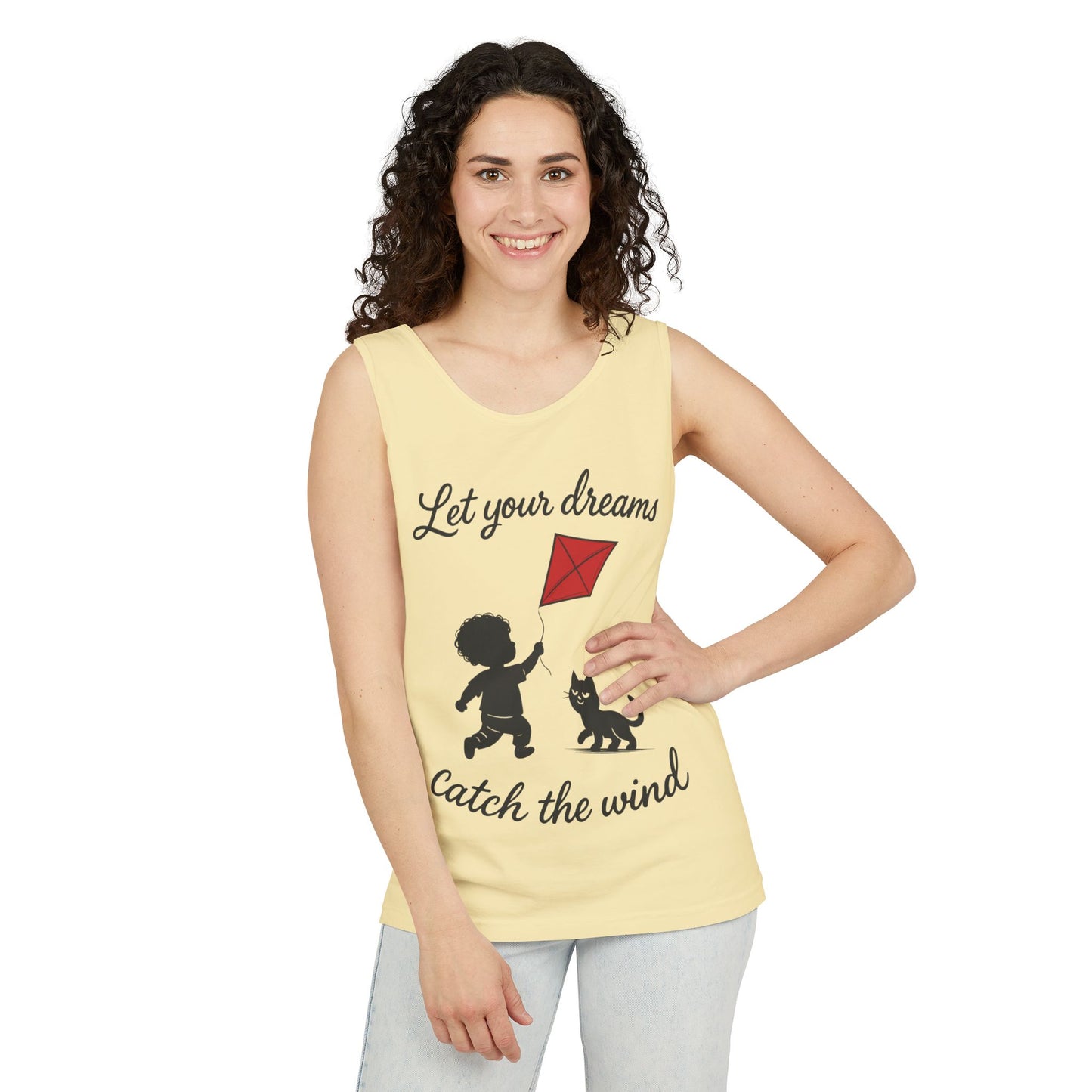 Dream-Catching Tank Top - Lightweight, Womens, Inspirational Graphic Tee, Summer Wear, Perfect Gift for Kids & Families