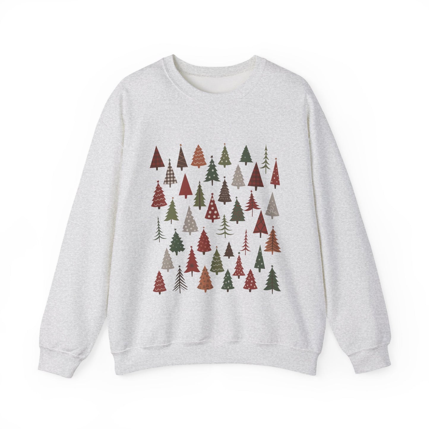 Minimal Christmas Tree Sweatshirt, Rustic Holiday Pullover