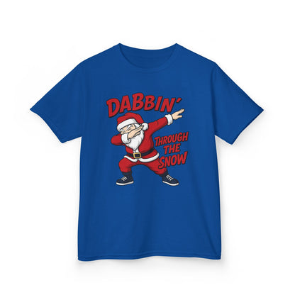 Dabbin Santa Youth Christmas T-Shirt, Funny Holiday Tee for Boys
