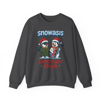 Snowasis Some Might Sleigh Men's Christmas Sweatshirt, Funny Rock Holiday Sweater