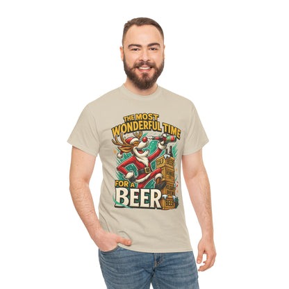 Funny Christmas Beer T-Shirt for Men, The Most Wonderful Time for a Beer