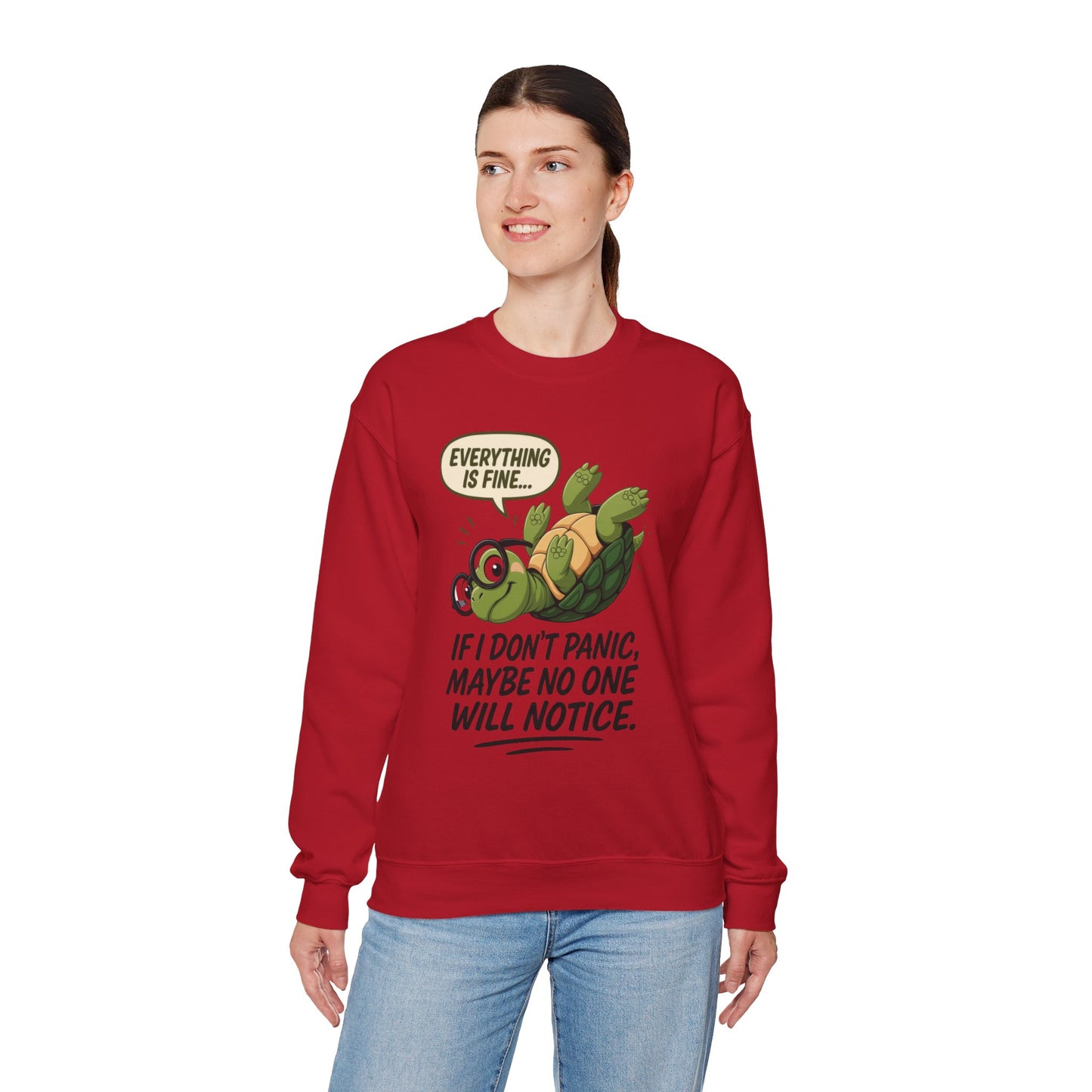 Casual Humor Unisex Sweatshirt, Perfect Gift for Anxiety Relief, Social Anxiety Joke, Quirky Graphic Sweatshirt, Introvert Humor Gift