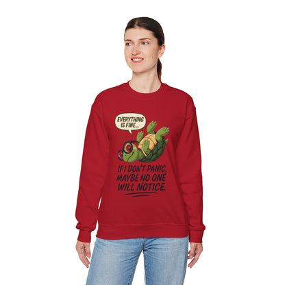 Casual Humor Unisex Sweatshirt, Perfect Gift for Anxiety Relief, Social Anxiety Joke, Quirky Graphic Sweatshirt, Introvert Humor Gift