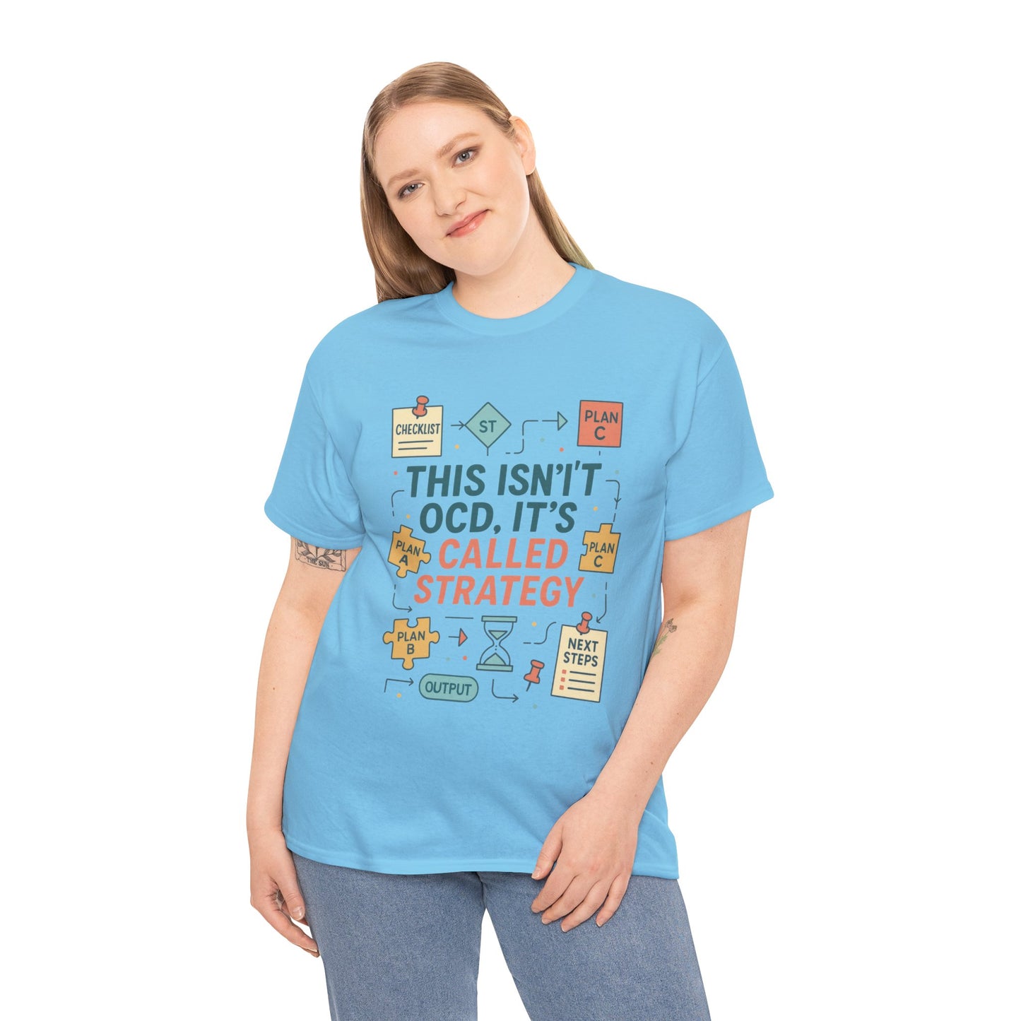 Funny Womens Strategy T-Shirt, This Isnt OCD Its Called Strategy, Planner Girl Gift Tee, Gift for Strategists, Office Humor Top