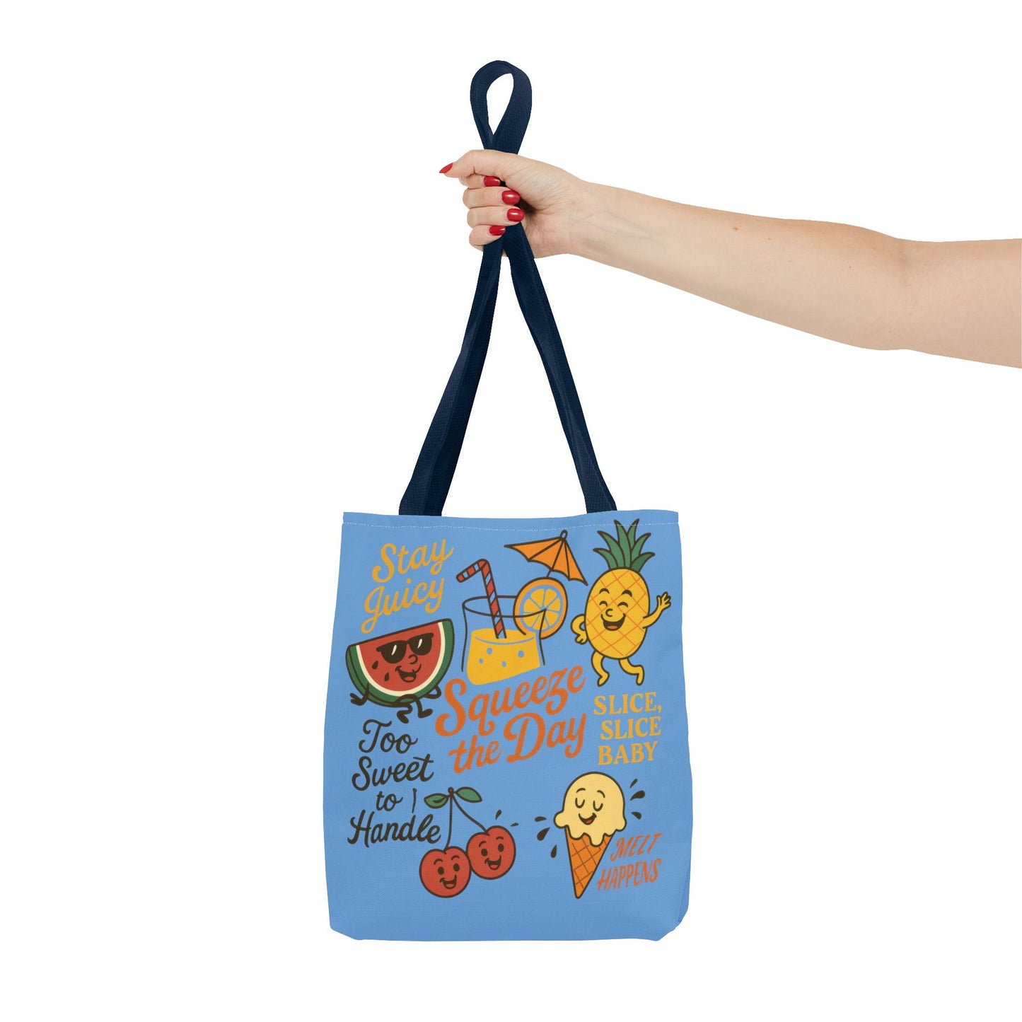 Juicy Summer Tote Bag, Fun Beach Carryall, Perfect for Grocery Shopping, Reusable Market Tote, Cute Gift for Fruit Lovers, Large Tote Bag
