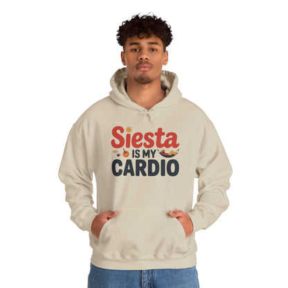 Mens Heavy Blend™ Hooded Sweatshirt, Siesta Is My Cardio Funny Mens Hoodie Spain Humor Gift