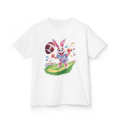 Touchdown Bunny Kids T-Shirt - Cute Easter Football Shirt for Kids, Fun Spring Outfit, Sports Bunny Tee Gift for Little Athletes Easter Gift