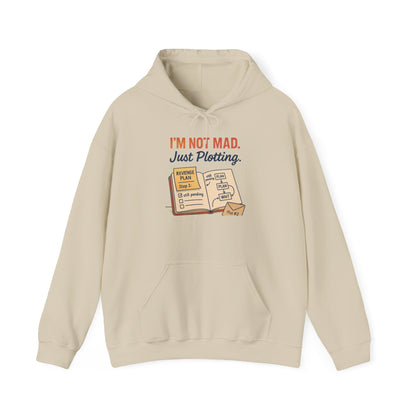 Funny Revenge Hoodie for Men, I'm Not Mad Just Plotting, Passive Aggressive Humor Sweatshirt, Funny Planning Hoodie