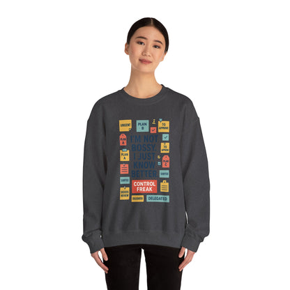 Funny Womens Control Freak Sweatshirt, Bold Sarcastic Quote Pullover, Ideal Gift for Bossy Friends, Funny Womens Sweatshirt