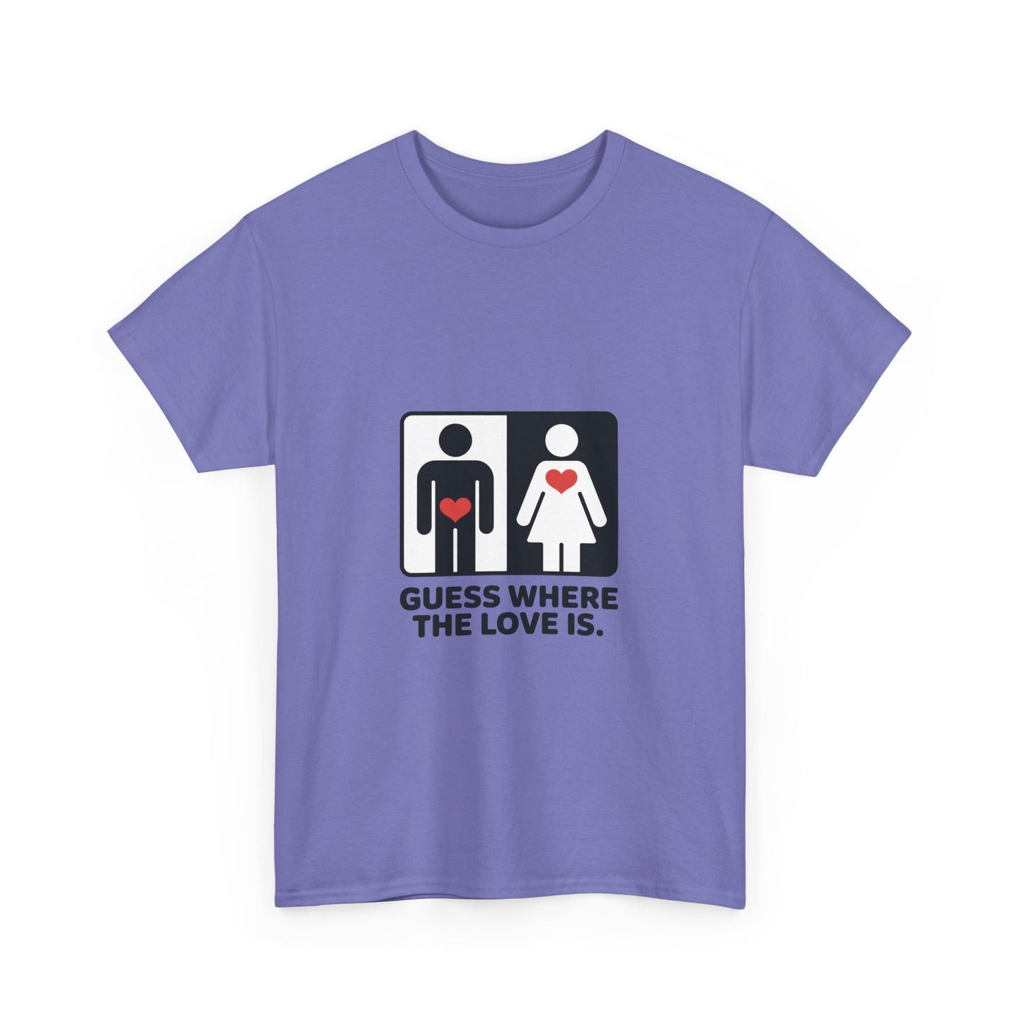 Funny Love Location Women's T-Shirt, Bold Graphic Humorous Relationship Tee, Gift for Couples, Valentine's Day Gift, Love joke tee