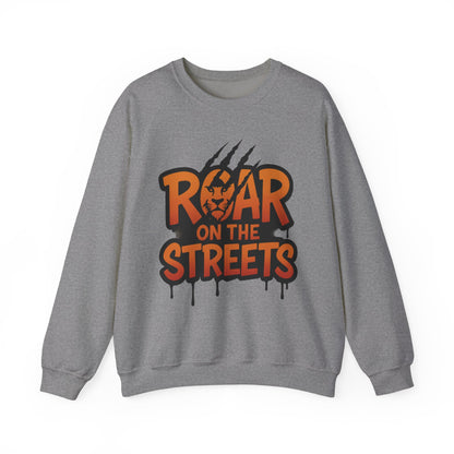 Men's Heavy Blend™ Crewneck Sweatshirt, Roar on the Streets Mens Lion Crewneck Sweatshirt