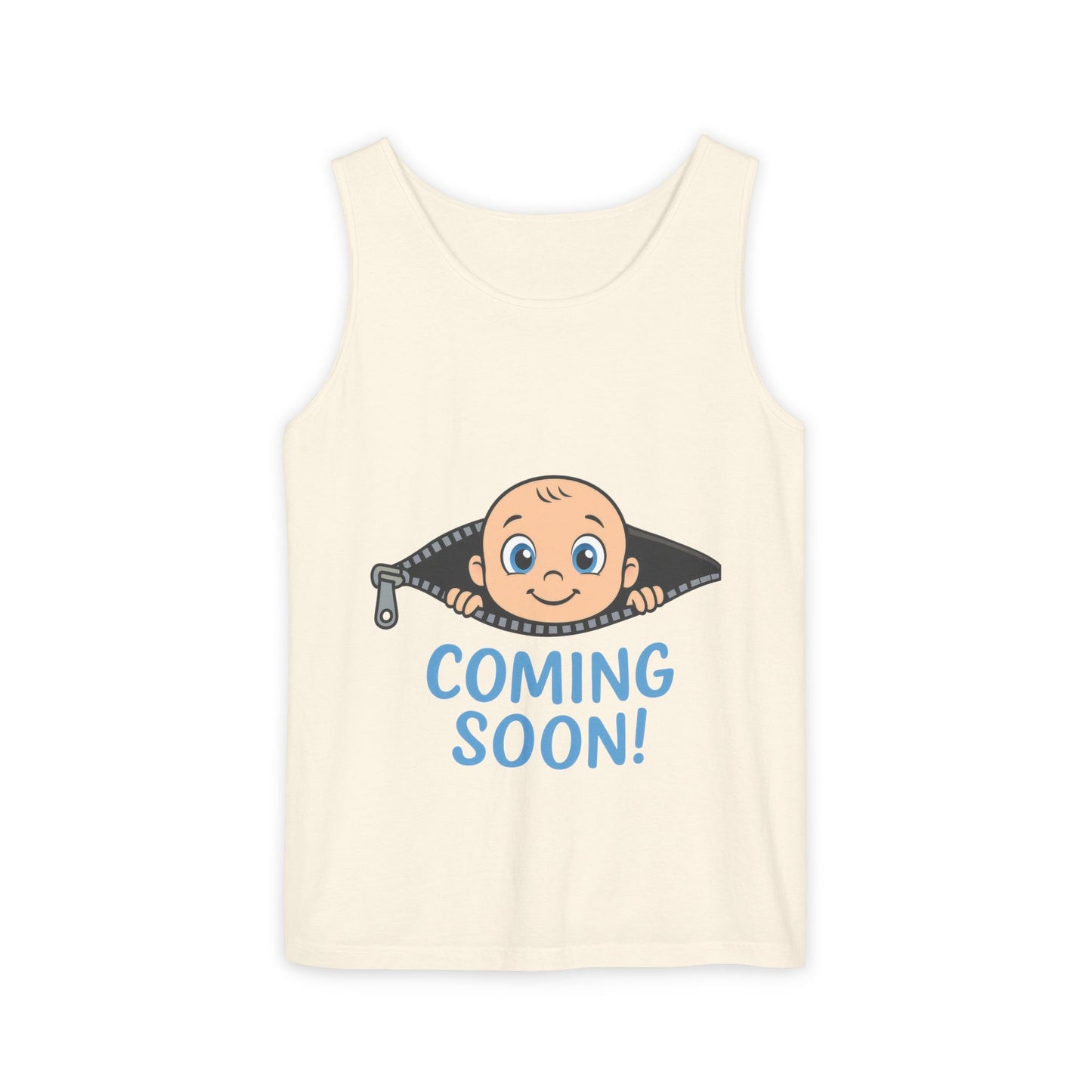 Coming Soon Maternity Tank Top, Cute Baby Boy Pregnancy Announcement Tee, Funny Expecting Mom Gift, Gender Reveal Tee, Baby Shower Top