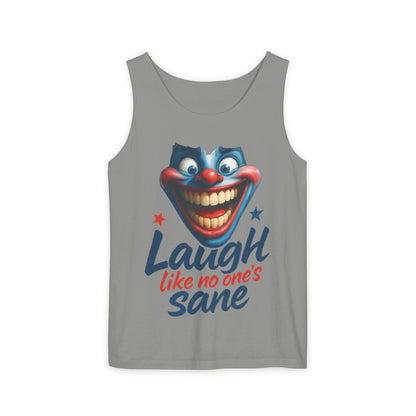 Laugh Out Loud Unisex Tank Top, Funny Graphic Top, Humor Shirt, Summer Apparel, Gift for Clowns, Party Wear