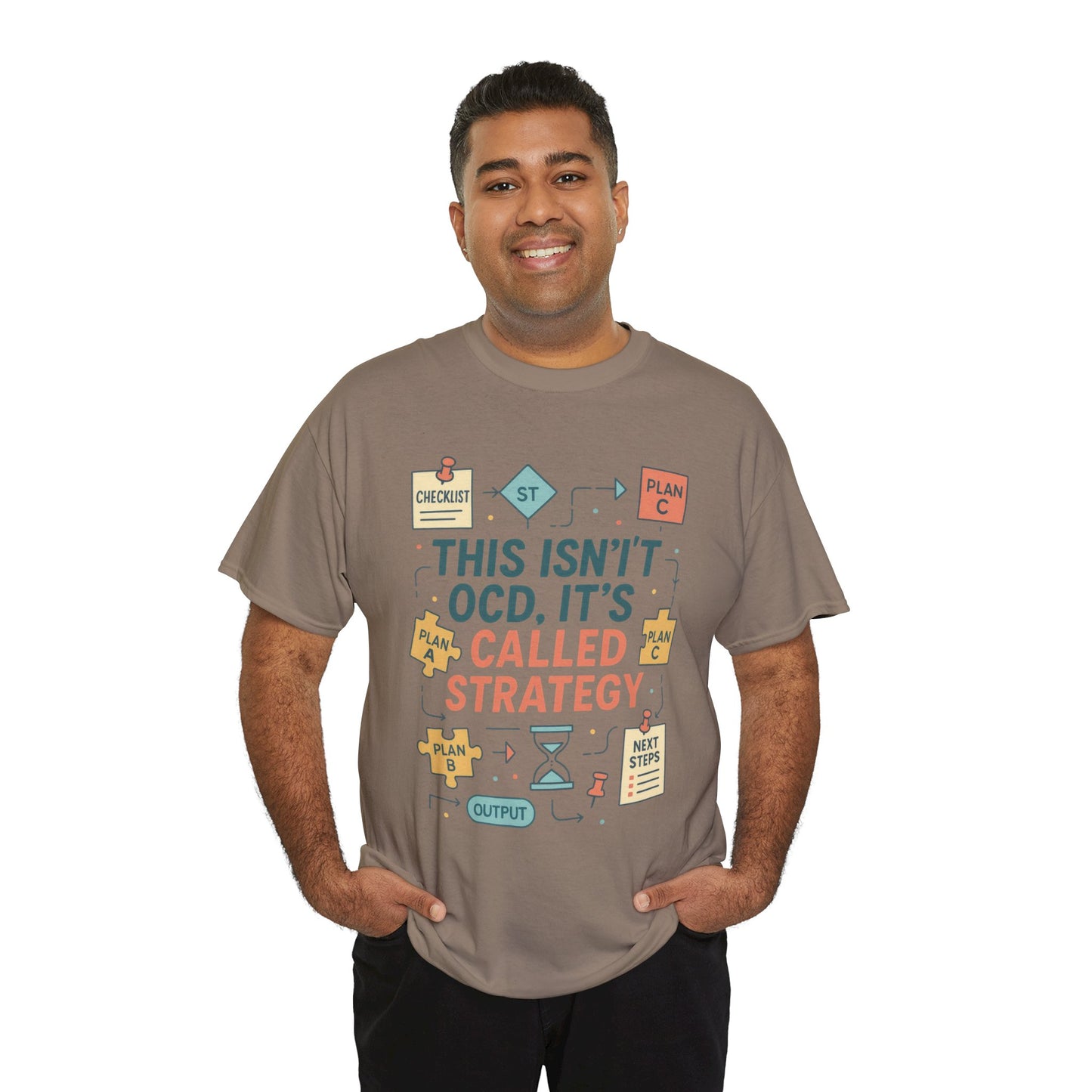 Funny Mens Strategy T-Shirt, This Isnt OCD Its Called Strategy , Planner Humor Tee for Him, OCD Joke Shirt, Gift for Strategists