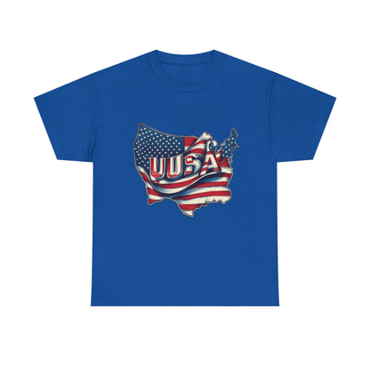 Patriotic Unisex Tee - USA Flag Design, Perfect for Independence Day, 4th of July, Gifts, Casual Wear, Festival