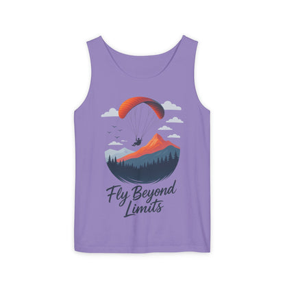 Adventure-Inspiring Fly Beyond Limits Unisex Tank Top, Summer Casual Wear, Outdoor Enthusiast Gift, Travel Apparel, Motivational Gift