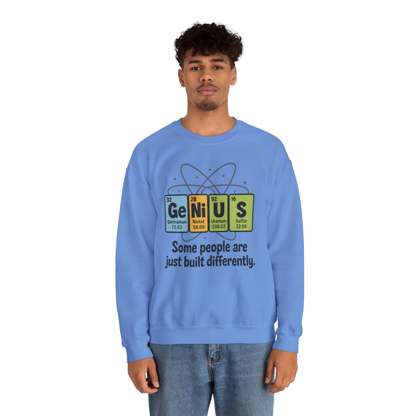 Funny Mens Genius Sweatshirt, Periodic Table Nerd Pullover, Smart Science Gift for Him, Genius Sweatshirt,  Science Lovers Gift