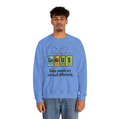 Funny Mens Genius Sweatshirt, Periodic Table Nerd Pullover, Smart Science Gift for Him, Genius Sweatshirt,  Science Lovers Gift