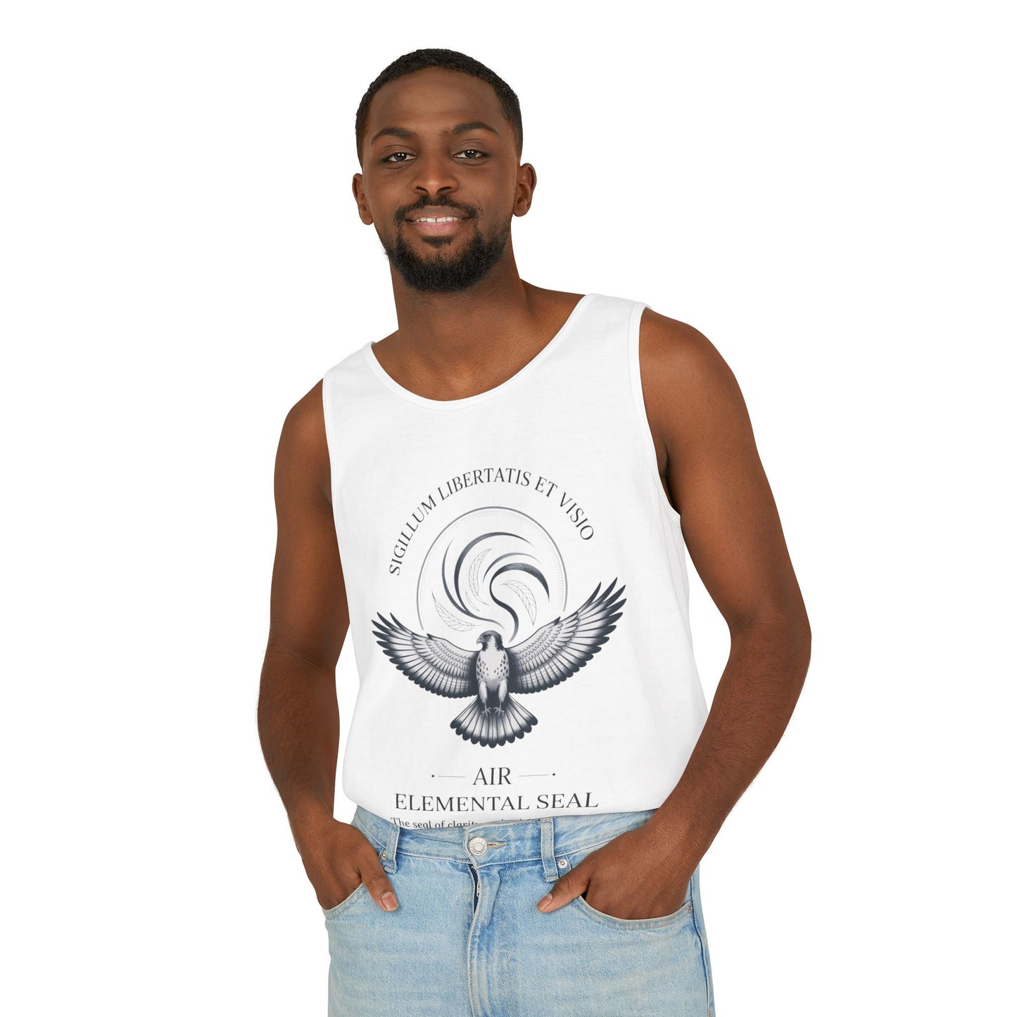 Air Elemental Seal Tank Top, Clarity & Spiritual Freedom Symbol Tee, Unisex Elemental Shirt, Vision Totem Gift, Spiritual Gift