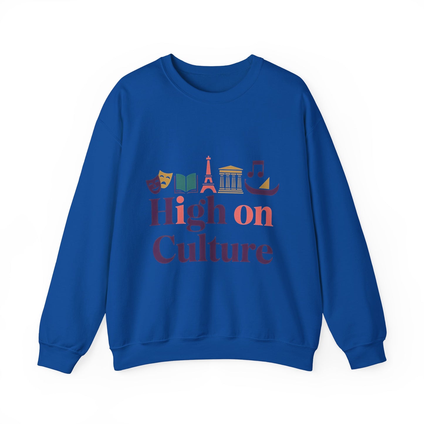 Womens Heavy Blend™ Crewneck Sweatshirt, High on Culture Womens Sweatshirt, Stylish Cultural Graphic Top