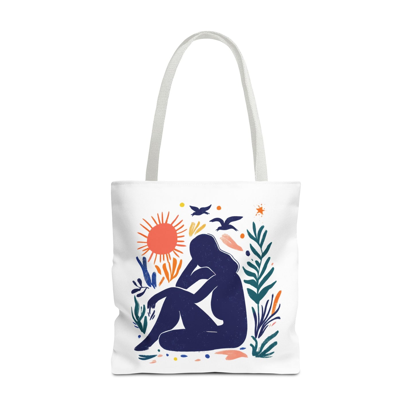 Boho Art Tote Bag, Versatile Eco-Friendly Carryall, Gift for Her, Summer Outing, Beach Bag, Reusable Shopping Tote