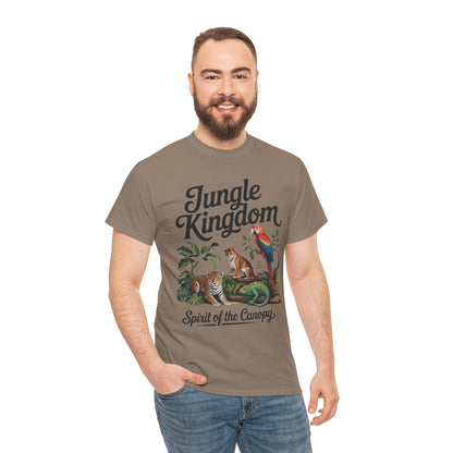 Mens Jungle Kingdom Tee - Nature Lover T-Shirt, Animal Graphic Tee, Eco-Friendly Gift, Summer Fashion, Adventure Outfit
