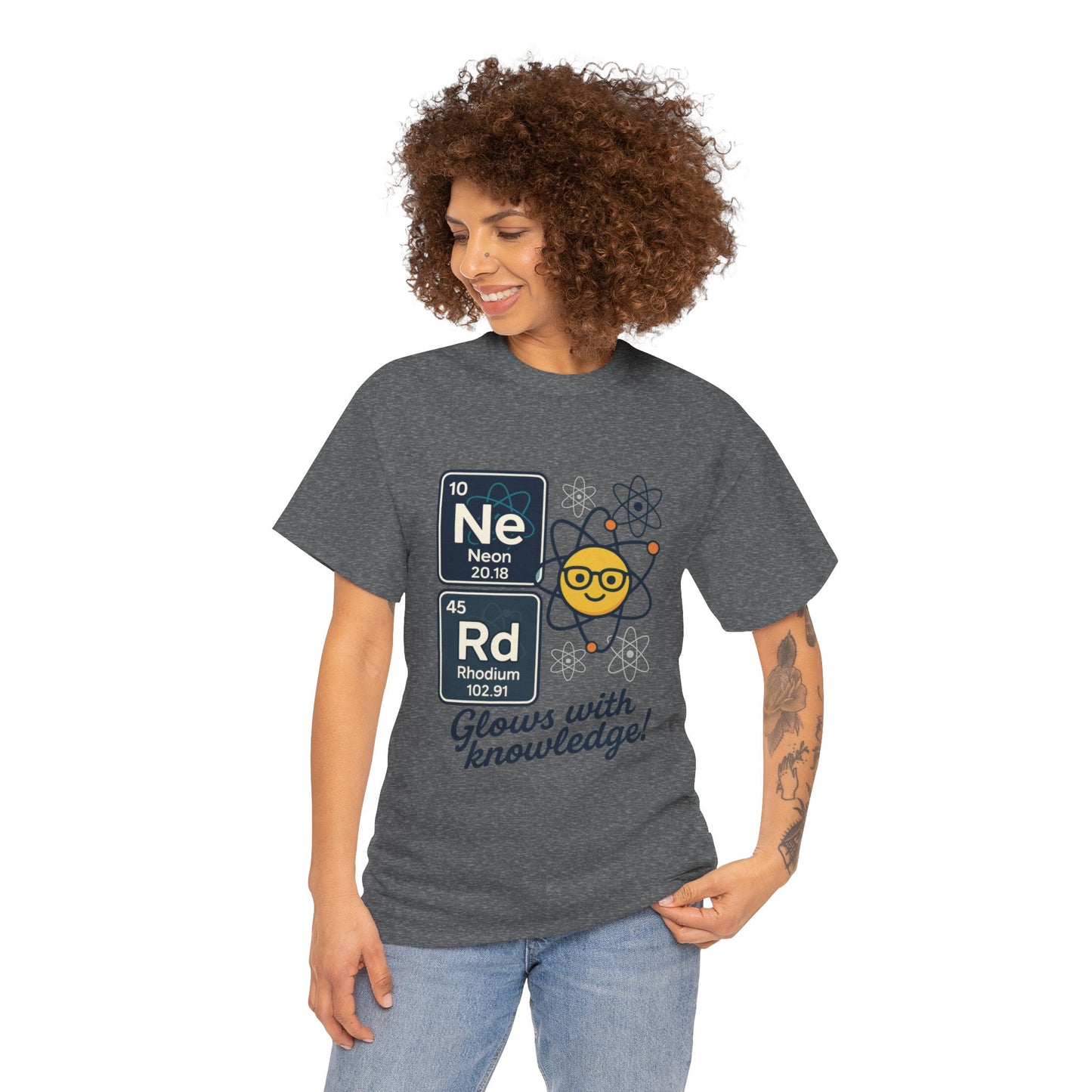 Funny Womens Nerd T-Shirt, NeRd Periodic Table Shirt, Glowing Knowledge Tee, Science Lover Gift, Chemistry Shirt, STEM Apparel, Science Tee