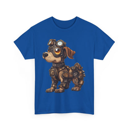 Cyberpunk Pup Design Mens Tee, Steampunk Dog Tee, Dog Lover Gift, Vintage Style, Fun Graphic Tee, Quirky Pet Apparel