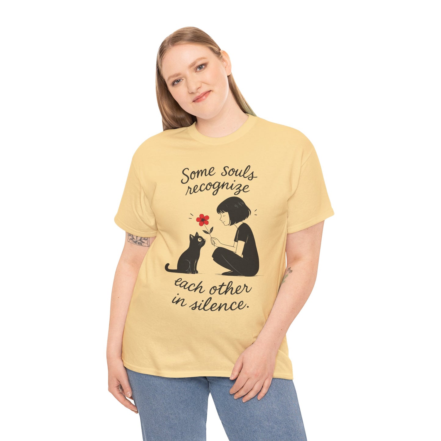 Cat Lover's Heavy Cotton Tee, Cute Cat Shirt, Pet Owner Gift, Animal Lover Apparel, Birthday Gift for Her, Women's Cotton T-Shirt, Cat Lover