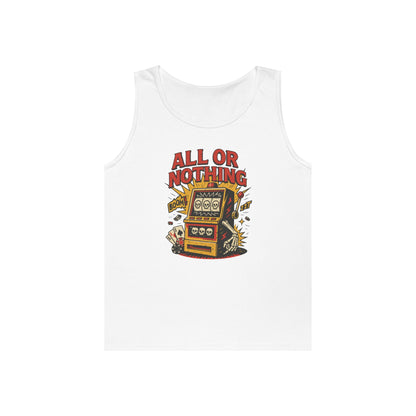 Retro Casino Vibes Tank Top, All or Nothing Design, Gift for Gamers,  Poker Lover Gift, Gaming Apparel, Slot Machine Graphic