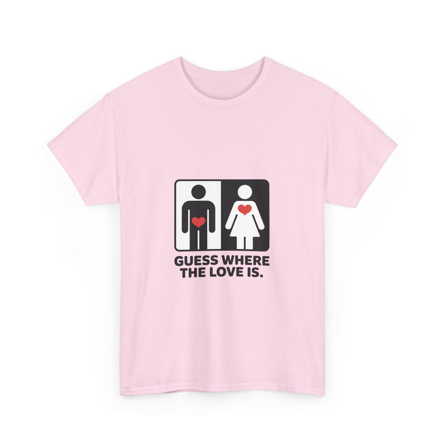 Funny Love Location Women's T-Shirt, Bold Graphic Humorous Relationship Tee, Gift for Couples, Valentine's Day Gift, Love joke tee