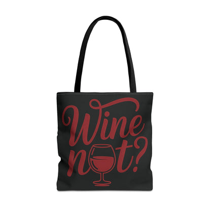 Wine Not? Tote Bag - Fun Wine Lover's Accessory for Parties, Gift for Wine Enthusiasts, Perfect for Grocery or Beach Outings, AOP Design
