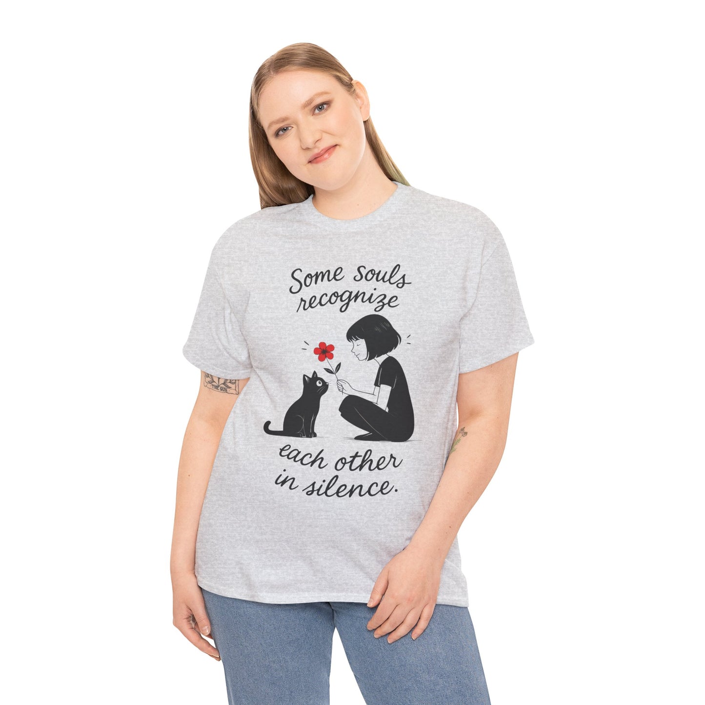 Cat Lover's Heavy Cotton Tee, Cute Cat Shirt, Pet Owner Gift, Animal Lover Apparel, Birthday Gift for Her, Women's Cotton T-Shirt, Cat Lover