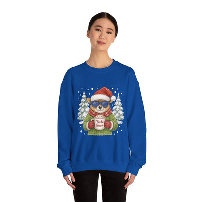 Women's Tis the Season Christmas Sweatshirt, Festive Reindeer Pullover